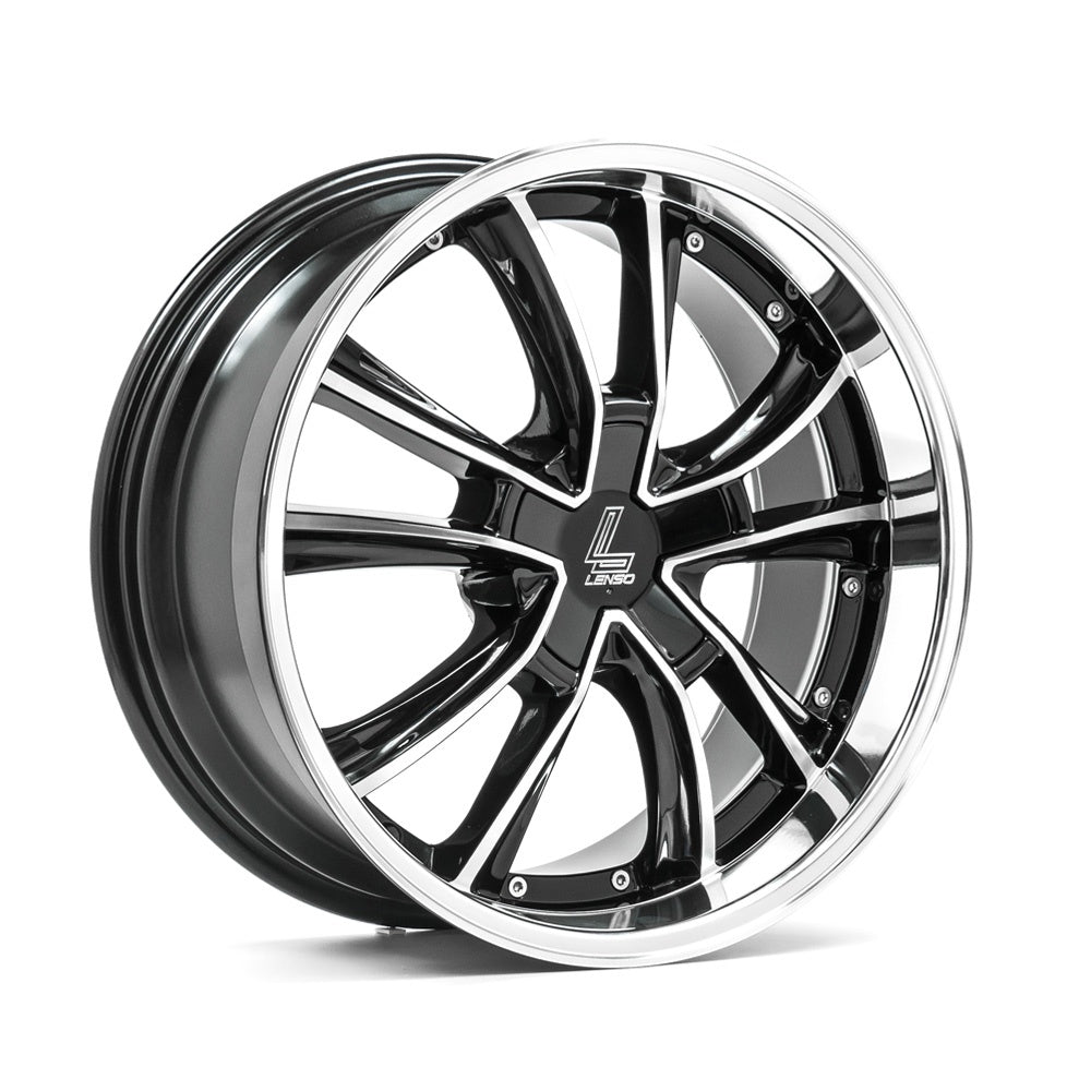 LENSO ES7 18x7.5 ET45 5x108 Gloss Black & Polished