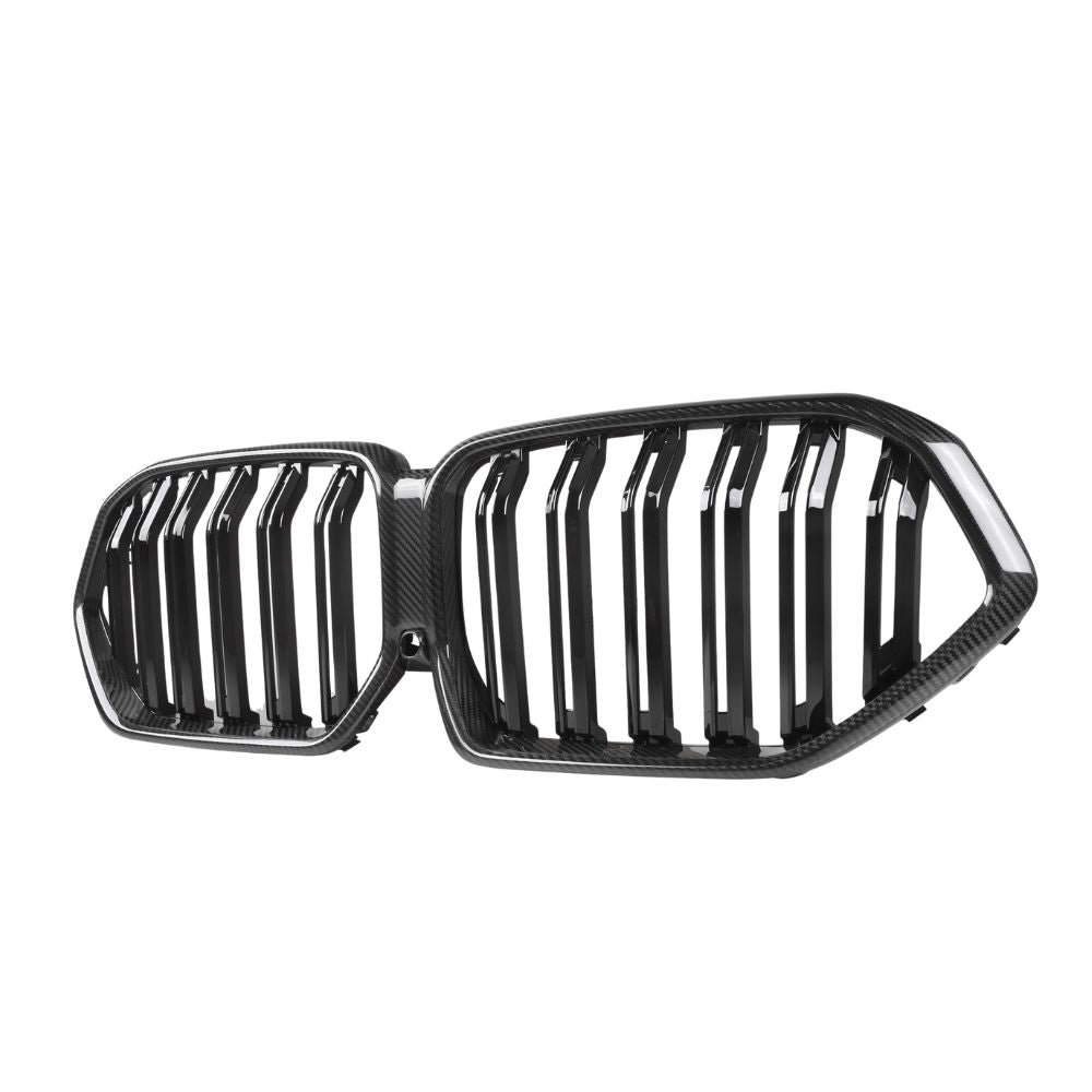 BMW X6 G06 LCI DOUBLE SLAT CARBON FIBRE FRONT GRILLE-Grille-CT CARBON-CT Carbon - High-quality carbon fiber and gloss black aerodynamic parts for premium sports and luxury vehicles.
