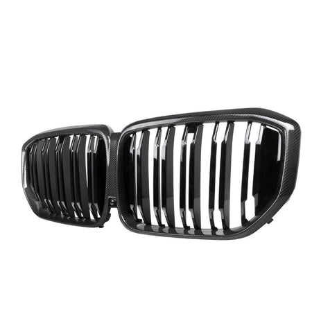BMW X5 G05 LCI DOUBLE SLAT CARBON FIBRE FRONT GRILLE-Grille-CT CARBON-CT Carbon - High-quality carbon fiber and gloss black aerodynamic parts for premium sports and luxury vehicles.