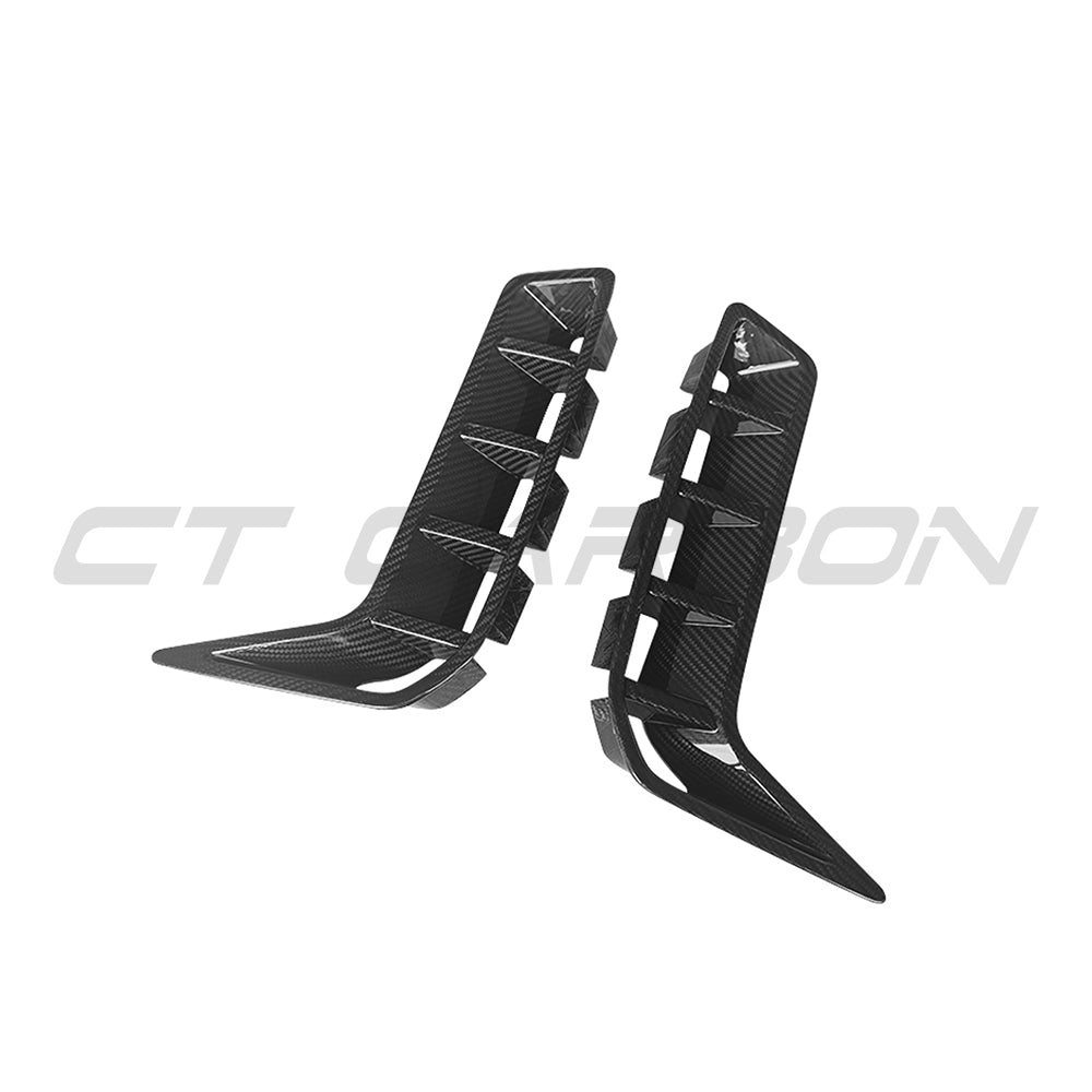 BMW G05 X5 LCI 2024+ LCI CARBON FIBRE FRONT VENT ADD ON-Accessories-CT CARBON-CT Carbon - High-quality carbon fiber and gloss black aerodynamic parts for premium sports and luxury vehicles.
