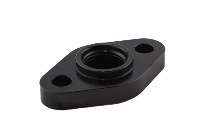 Turbosmart Billet Turbo Drain adapter with Silicon O-ring. 52.4mm mounting hole center - Large frame universal fit. (TS-0804-1012)