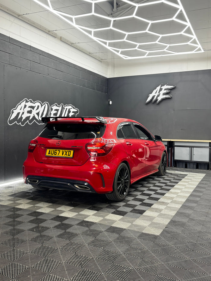 Mercedes A45 W176 rear three-quarter after spoiler fitted