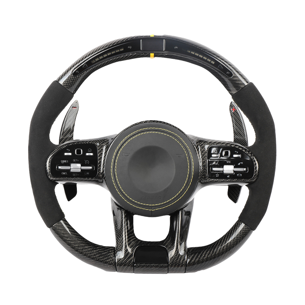 MERCEDES BENZ AMG CARBON FIBRE / ALCANATARA LED CUSTOM STEERING WHEEL