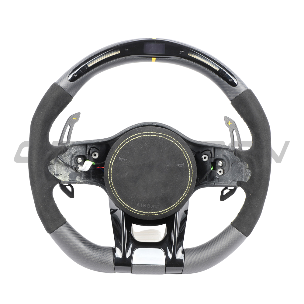 MERCEDES BENZ AMG CARBON FIBRE / ALCANATARA LED CUSTOM STEERING WHEEL