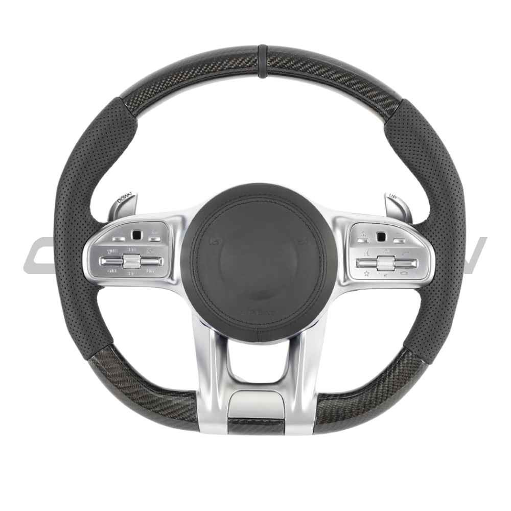 MERCEDES BENZ AMG CARBON FIBRE / LEATHER LED CUSTOM STEERING WHEEL