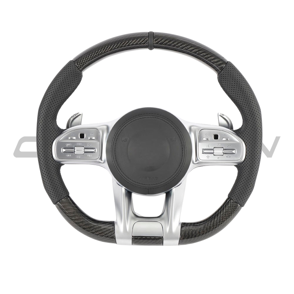 MERCEDES BENZ AMG CARBON FIBRE / LEATHER LED CUSTOM STEERING WHEEL