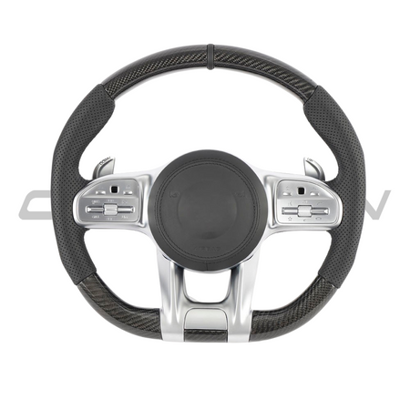 MERCEDES BENZ AMG CARBON FIBRE / LEATHER LED CUSTOM STEERING WHEEL