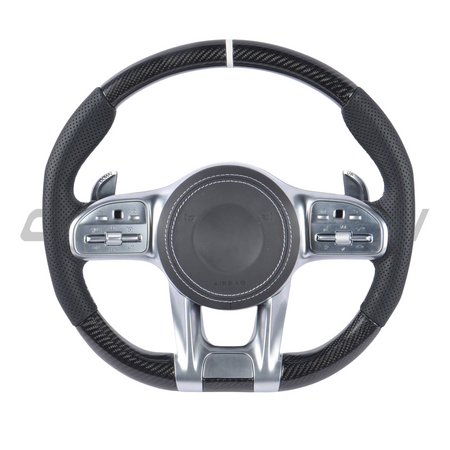 MERCEDES BENZ AMG CARBON FIBRE / LEATHER LED CUSTOM STEERING WHEEL