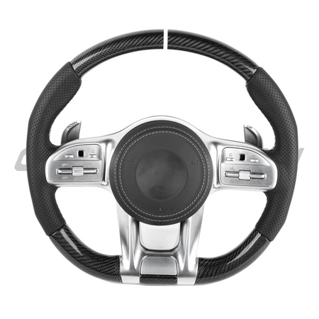 MERCEDES BENZ AMG CARBON FIBRE / LEATHER LED CUSTOM STEERING WHEEL