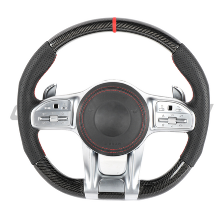 MERCEDES BENZ AMG CARBON FIBRE / LEATHER LED CUSTOM STEERING WHEEL