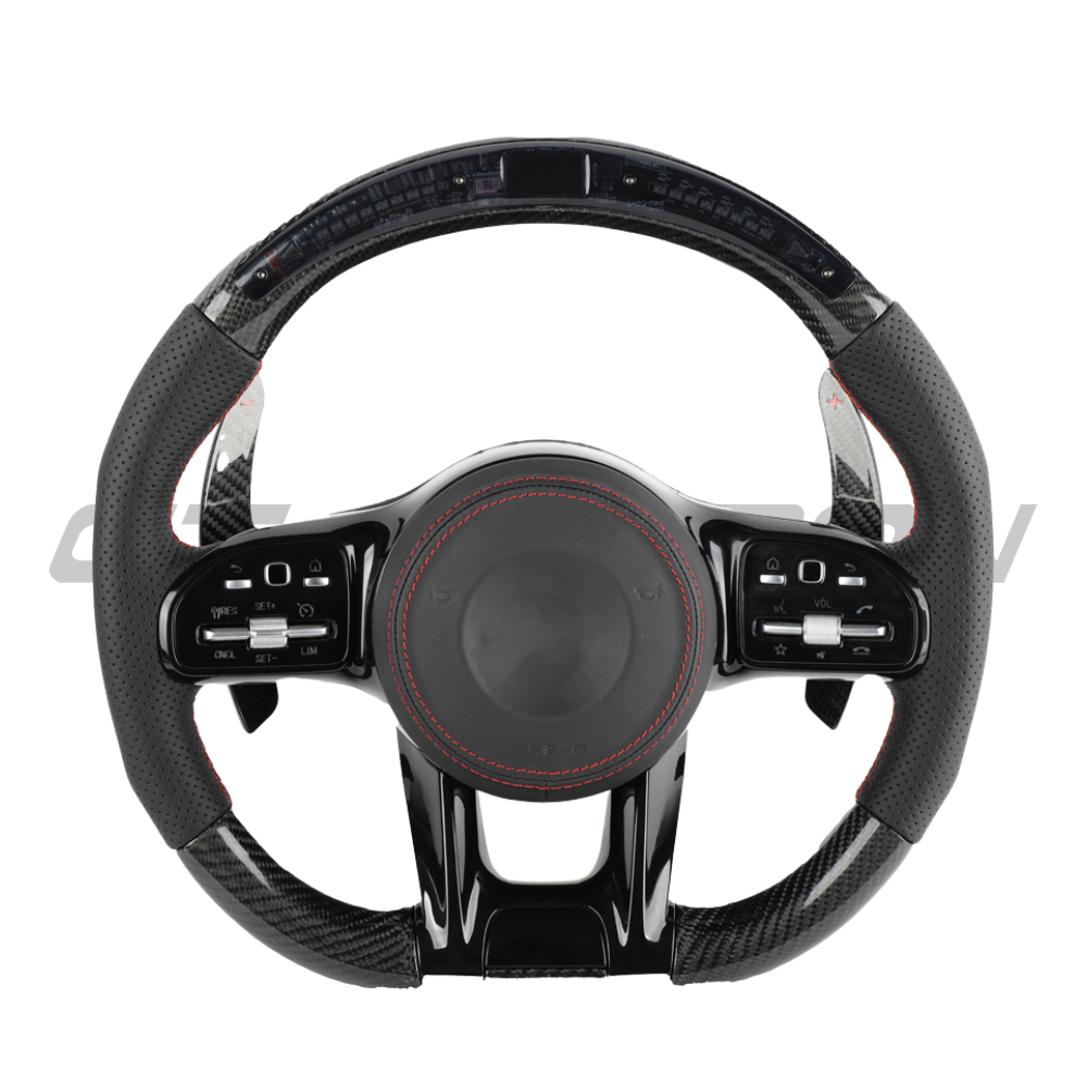 MERCEDES BENZ AMG CARBON FIBRE / LEATHER LED CUSTOM STEERING WHEEL