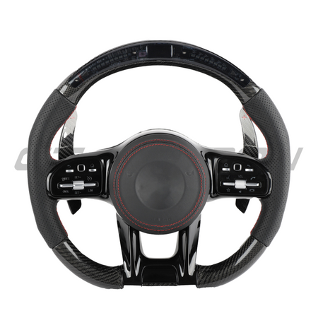 MERCEDES BENZ AMG CARBON FIBRE / LEATHER LED CUSTOM STEERING WHEEL