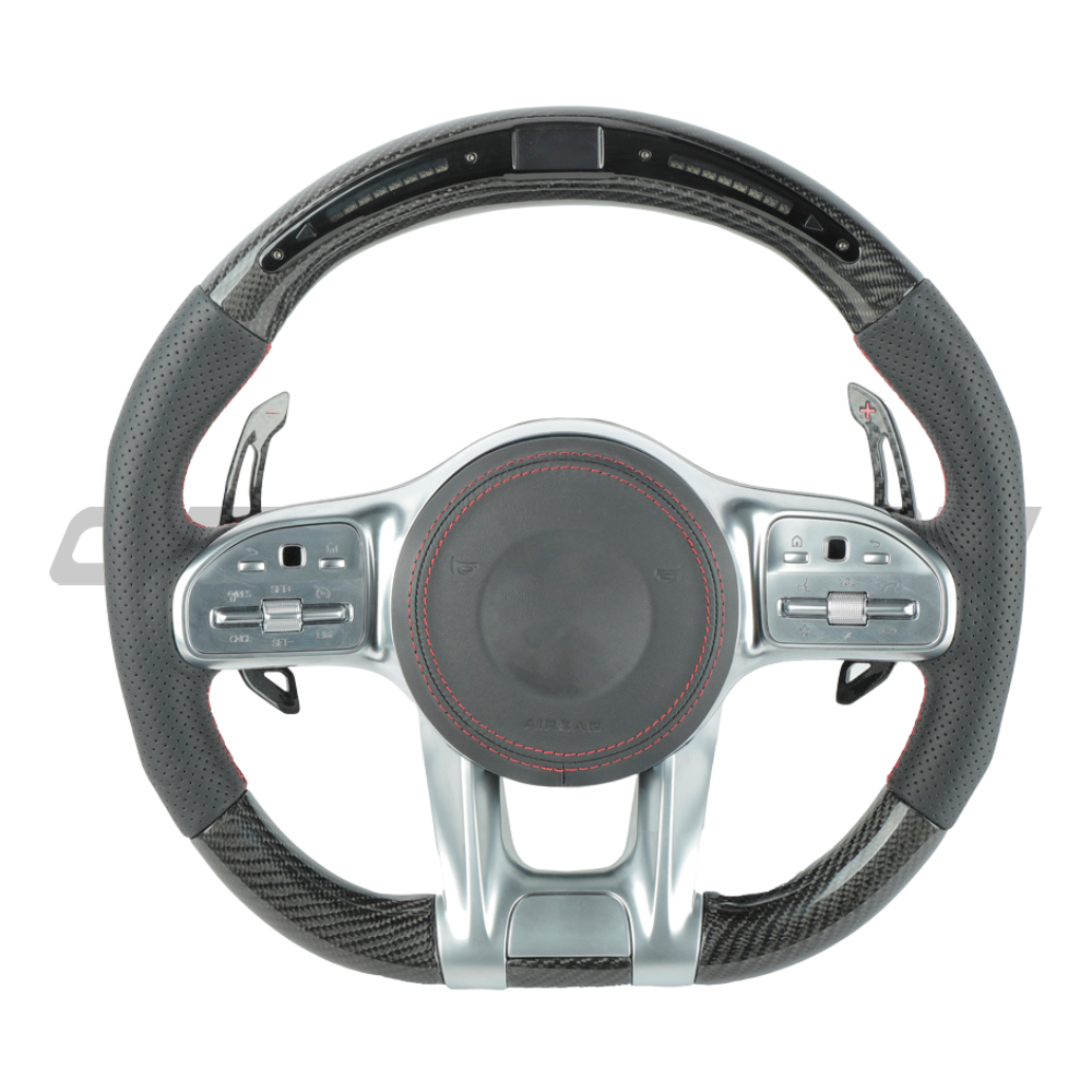 MERCEDES BENZ AMG CARBON FIBRE / LEATHER LED CUSTOM STEERING WHEEL