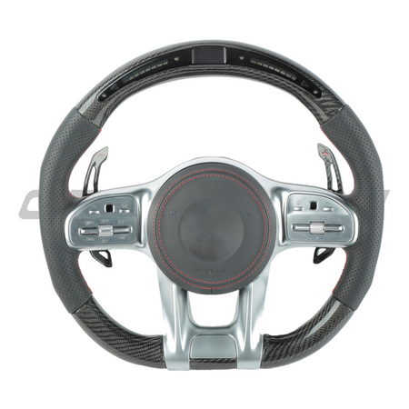 MERCEDES BENZ AMG CARBON FIBRE / LEATHER LED CUSTOM STEERING WHEEL