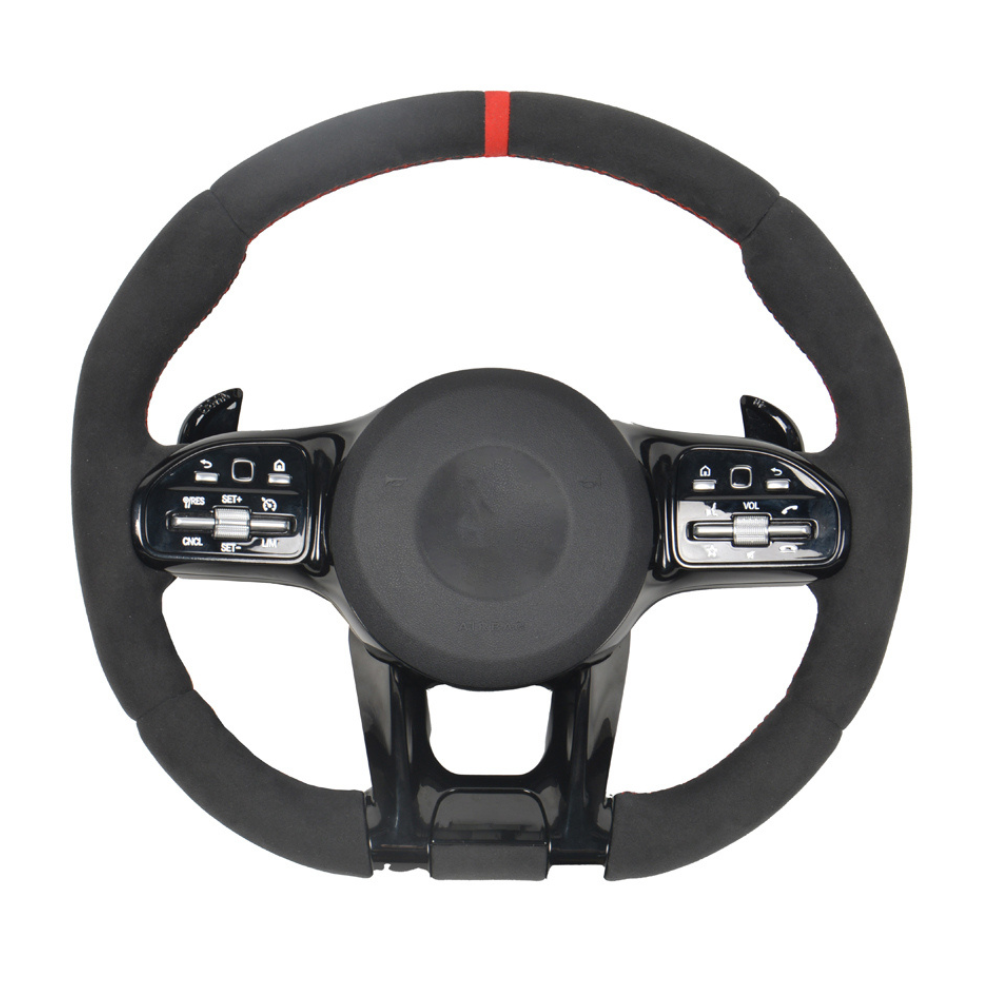 MERCEDES BENZ AMG FULL ALCANTARA CUSTOM STEERING WHEEL