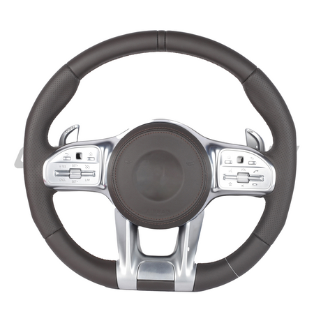 MERCEDES BENZ AMG FULL LEATHER CUSTOM STEERING WHEEL