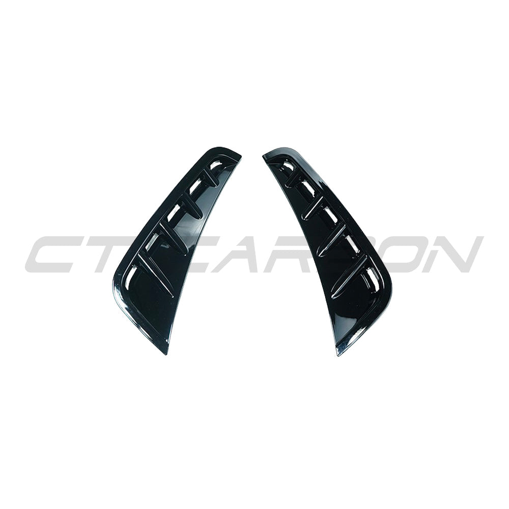 MERCEDES C43 & C CLASS W205 2019-2021 FACELIFT GLOSS BLACK FRONT BUMPER CORNERS