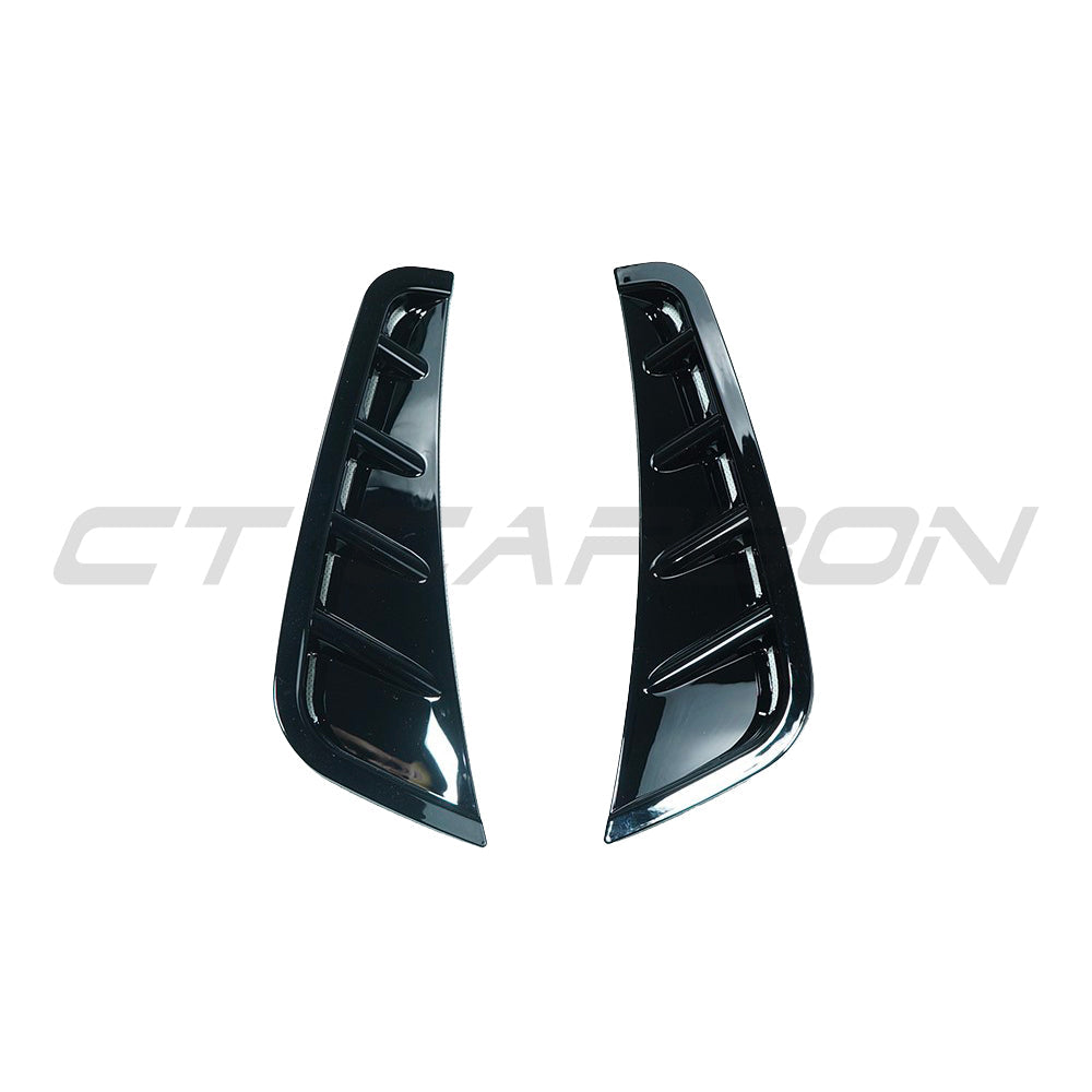 MERCEDES C43 & C CLASS W205 2019-2021 FACELIFT GLOSS BLACK FRONT BUMPER CORNERS