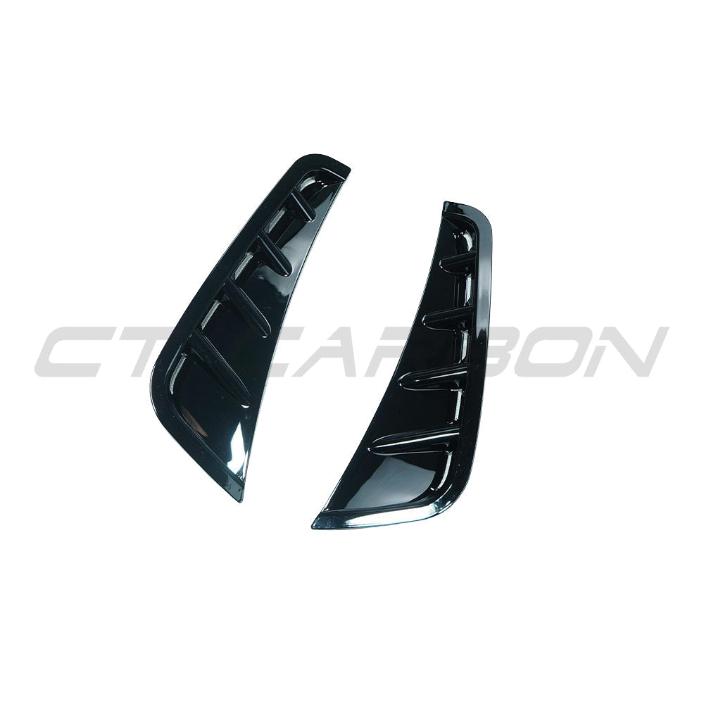 MERCEDES C43 & C CLASS W205 2019-2021 FACELIFT GLOSS BLACK FRONT BUMPER CORNERS