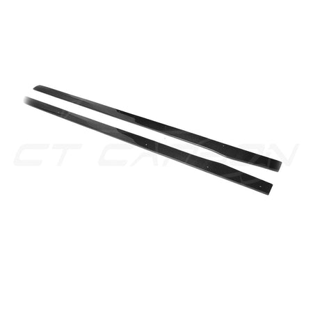 MERCEDES W205 C63 & C63S COUPE 2DR & SALOON 4DR CARBON SIDE SKIRTS - D STYLE-Side Skirts-CT CARBON-CT Carbon - High-quality carbon fiber and gloss black aerodynamic parts for premium sports and luxury vehicles.
