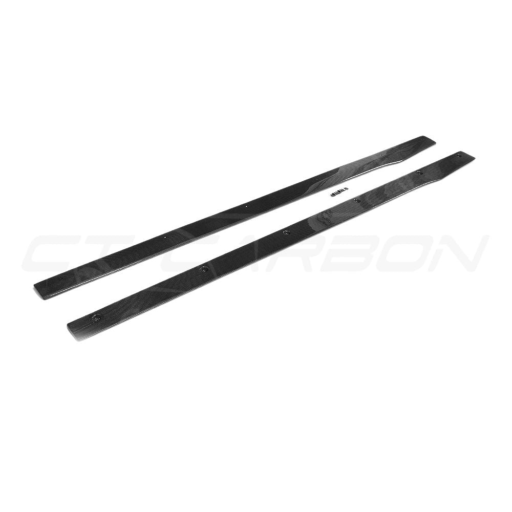 MERCEDES W205 C63 & C63S COUPE 2DR & SALOON 4DR CARBON SIDE SKIRTS - D STYLE-Side Skirts-CT CARBON-CT Carbon - High-quality carbon fiber and gloss black aerodynamic parts for premium sports and luxury vehicles.
