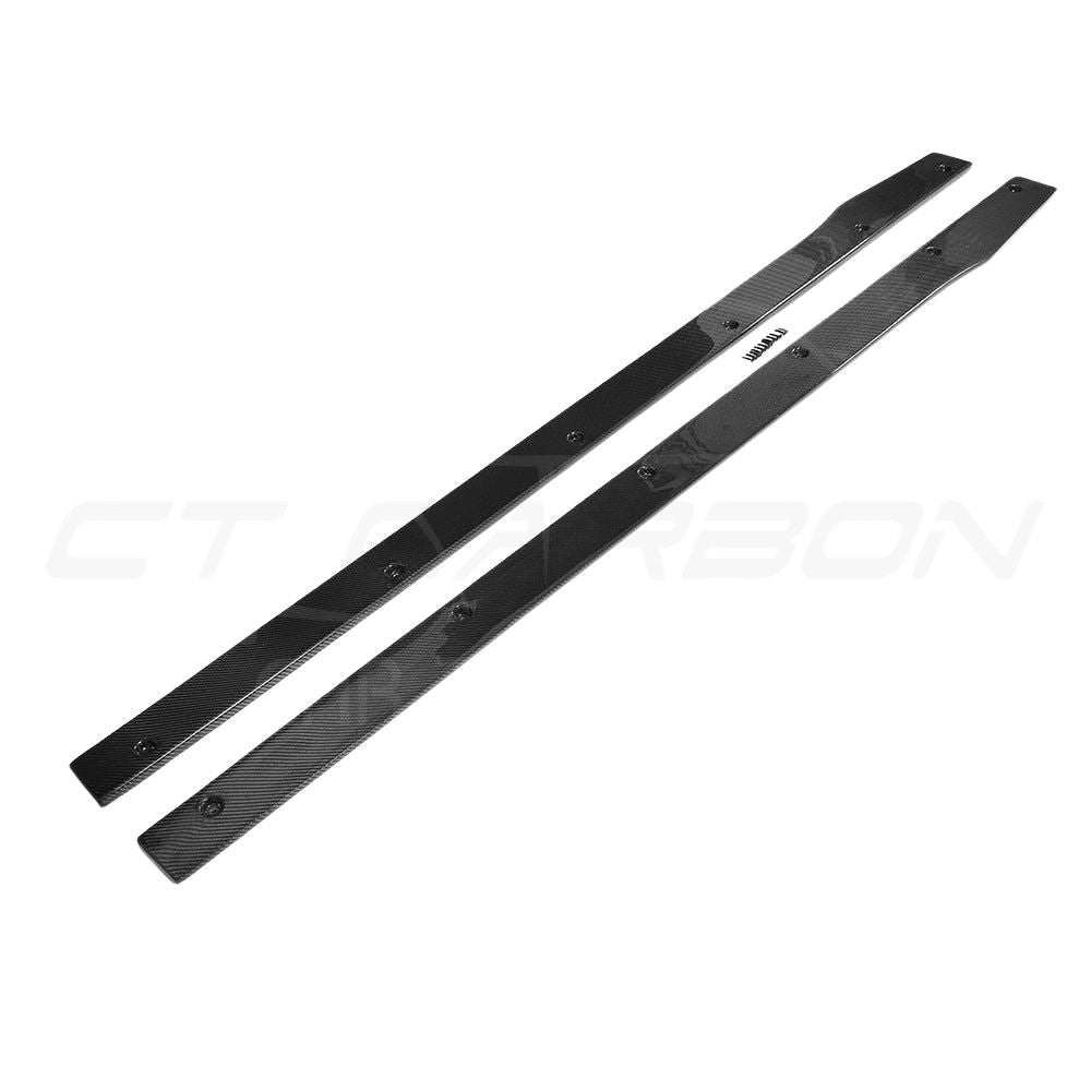 MERCEDES W205 C63 & C63S COUPE 2DR & SALOON 4DR CARBON SIDE SKIRTS - D STYLE-Side Skirts-CT CARBON-CT Carbon - High-quality carbon fiber and gloss black aerodynamic parts for premium sports and luxury vehicles.