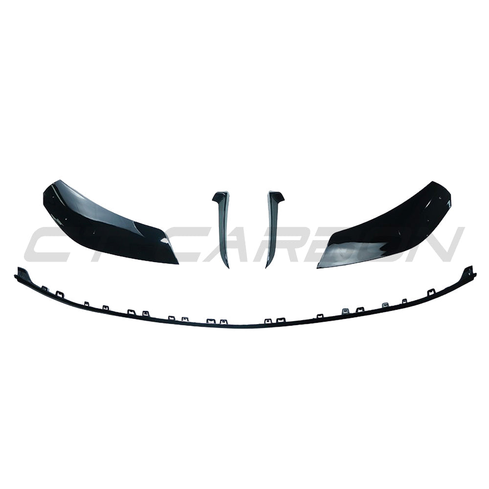 MERCEDES W206 2021+ C-CLASS GLOSS BLACK FRONT SPLITTER V2
