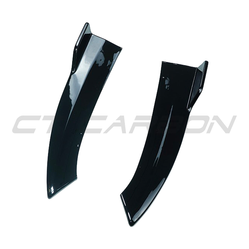 MERCEDES W206 2021+ C-CLASS GLOSS BLACK REAR BUMPER CORNER EXTENSION