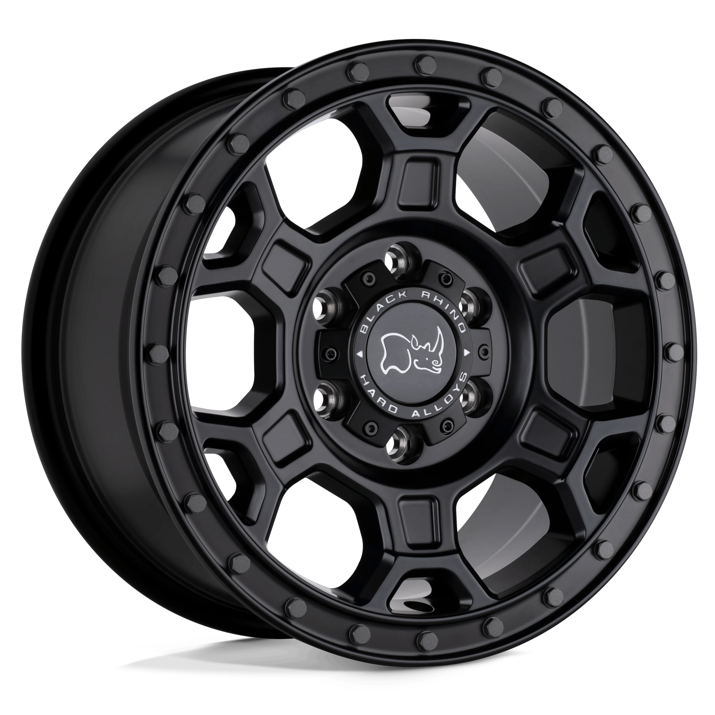 Black Rhino Hard Alloys MIDHILL 17x8 ET45 6x130 Matte Black w/ Gunmetal Bolts