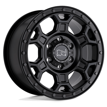 Black Rhino Hard Alloys MIDHILL 18x8 ET48 6x130 Matte Black w/ Gunmetal Bolts