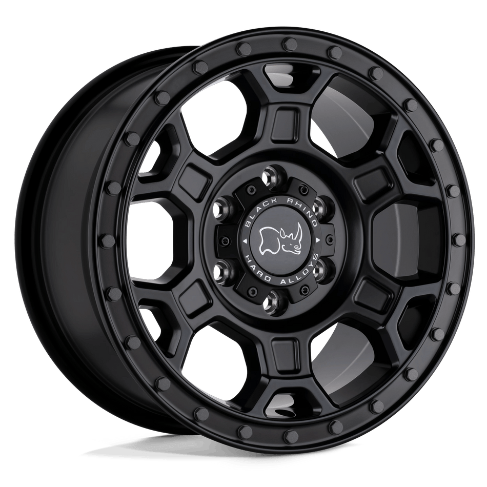 Black Rhino Hard Alloys MIDHILL 18x8 ET48 6x130 Matte Black w/ Gunmetal Bolts