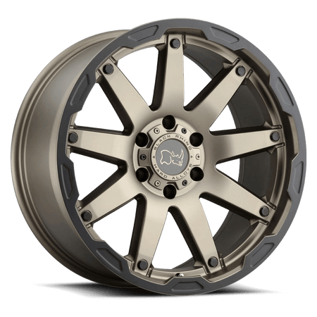 Black Rhino Hard Alloys OCEANO 20x12 ET-44 5x127 Matte Bronze w/ Black Ring