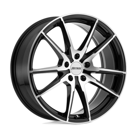 Petrol P0A 17x8 ET40 5x112 Gloss Black w/ Machined Cut Face