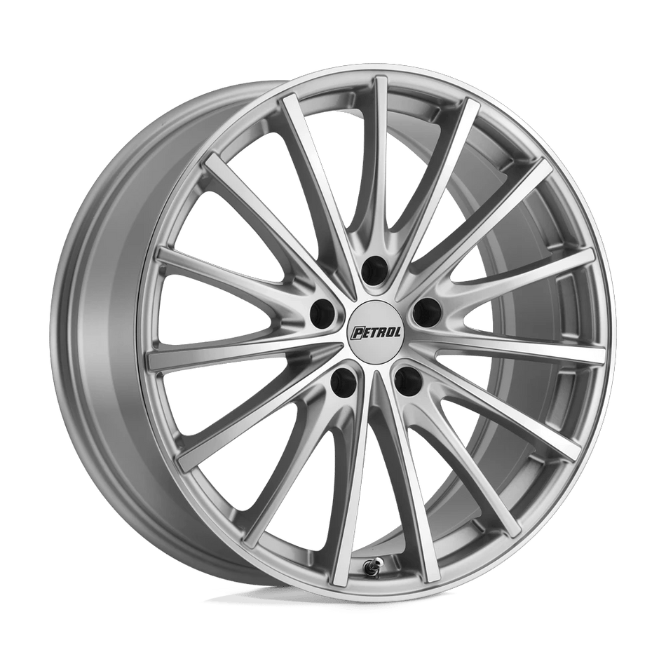 Petrol P3A 17x8 ET32 5x112 Silver w/ Machined Cut Face