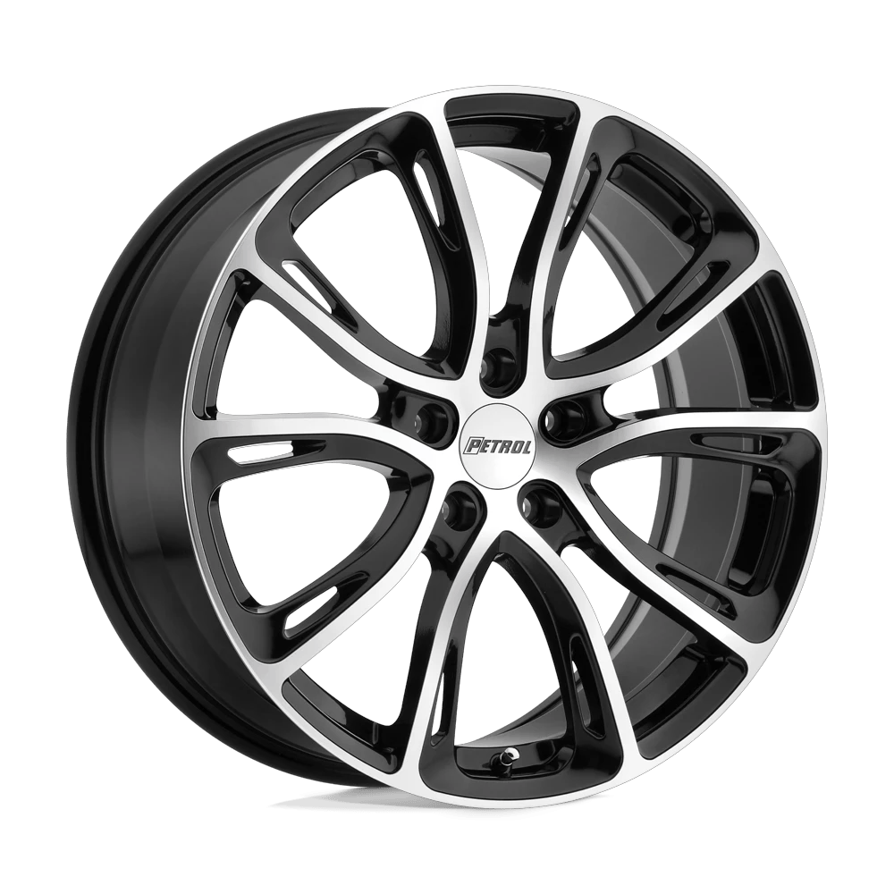 Petrol P5A 19x8 ET40 5x110 Gloss Black w/ Machined Cut Face