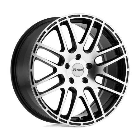 Petrol P6A 17x7.5 ET40 4x100 Gloss Black w/ Machined Cut Face