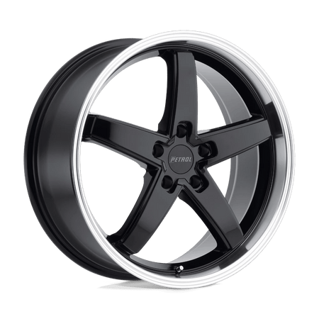 Petrol P1B 19x8 ET40 5x107.9 Gloss Black w/ Machined Cut Lip