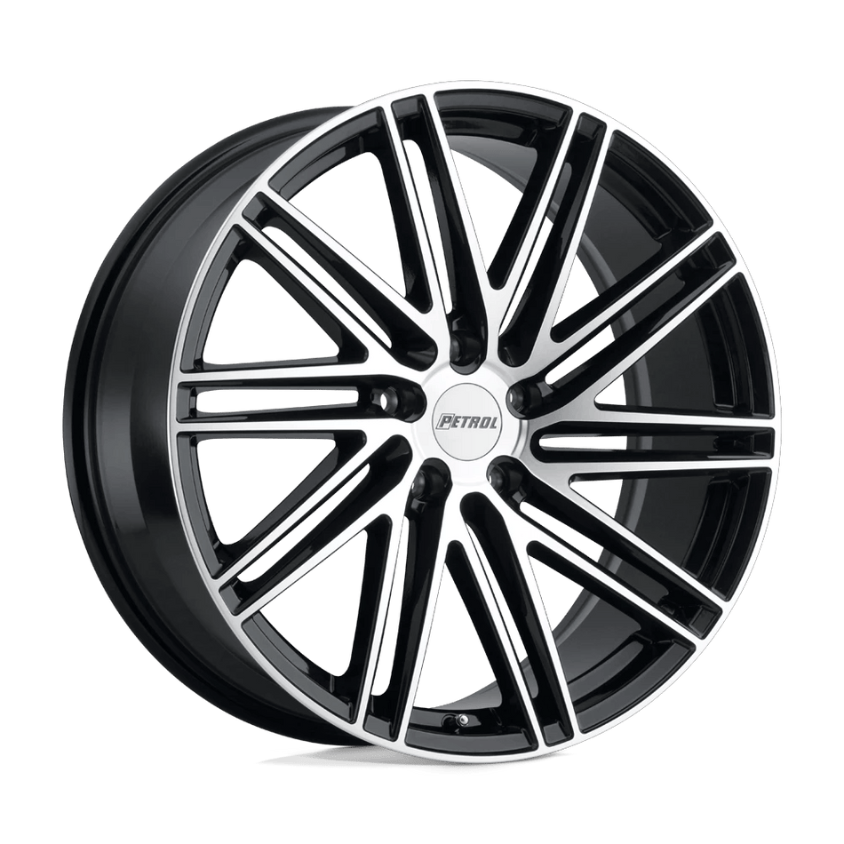 Petrol P1C 18x8 ET40 5x110 Gloss Black w/ Machined Cut Face
