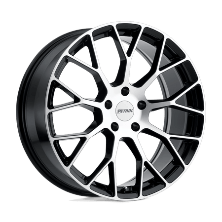 Petrol P2B 16x7 ET40 4x100 Gloss Black w/ Machined Cut Face