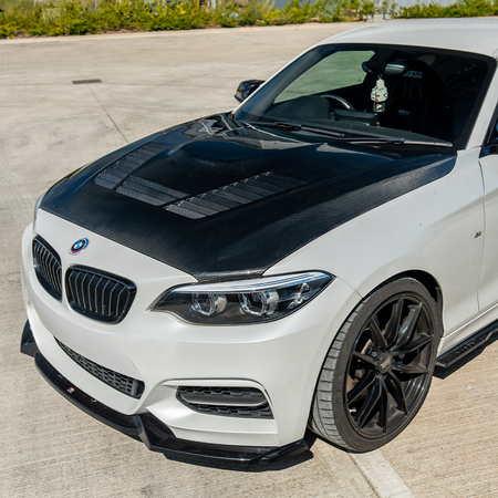 BMW M2/M2C F87 & F20/F22 1&2 SERIES CARBON FIBRE BONNET/HOOD-Bonnet-CT CARBON-CT Carbon - High-quality carbon fiber and gloss black aerodynamic parts for premium sports and luxury vehicles.