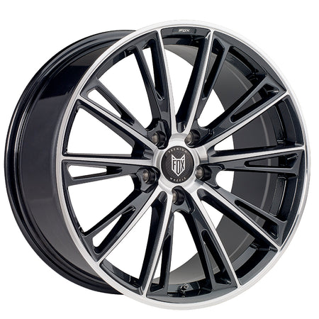 FOX OMEGA 18x8 ET40 5x108 Carbon Grey Polish Lip