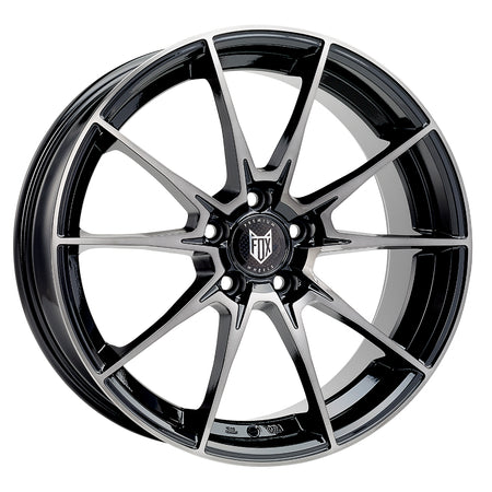 FOX HI-LINE 18x9 ET35 5x120 Gloss Black Polish / Smoke Clearcoat