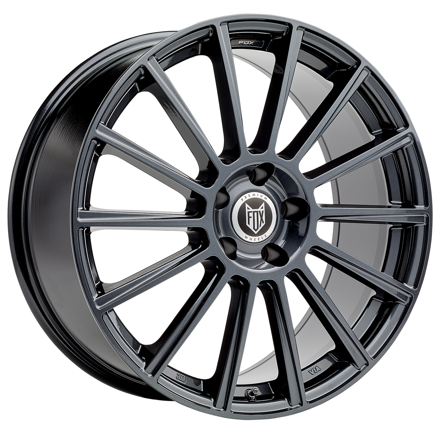 FOX MBM 19x8 ET38 5x112 Carbon Grey Polish Lip