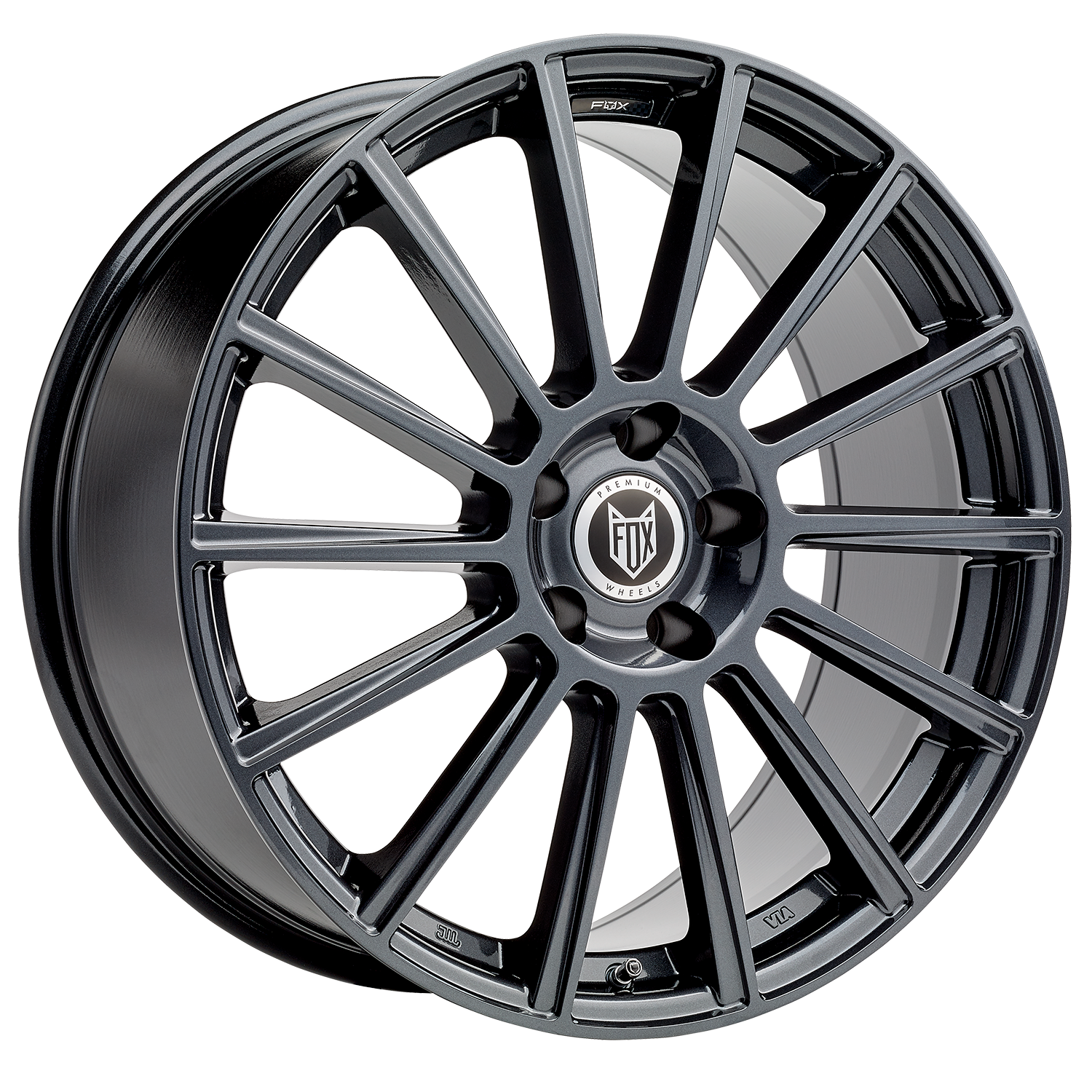 FOX MBM 19x8 ET38 5x112 Carbon Grey Polish Lip