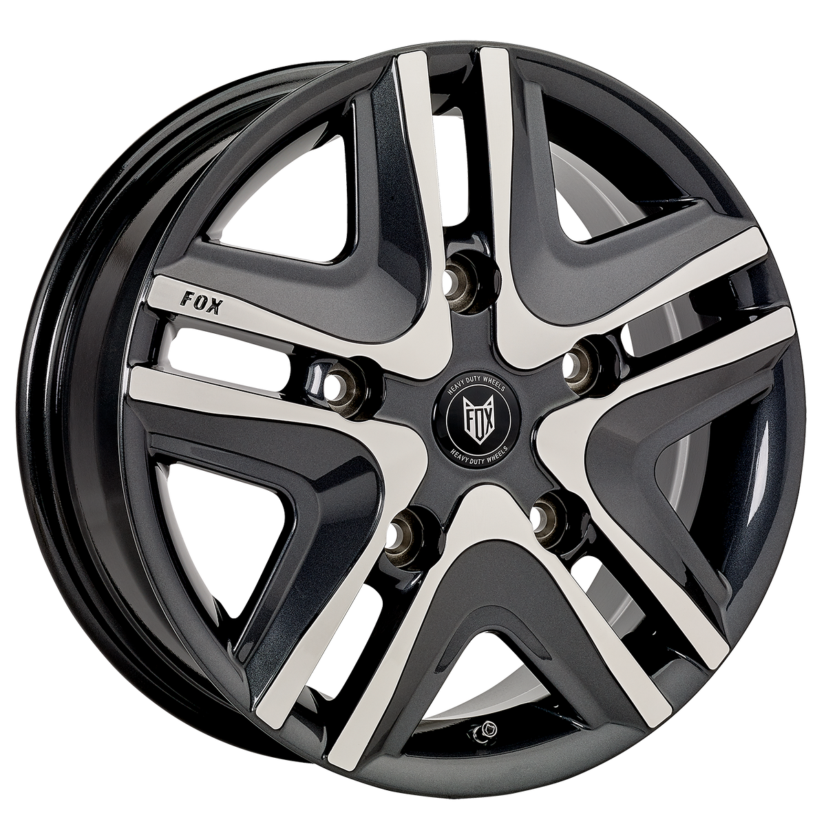 FOX OPUS 16x6.5 ET50 5x114.3 Zinc Polish Face