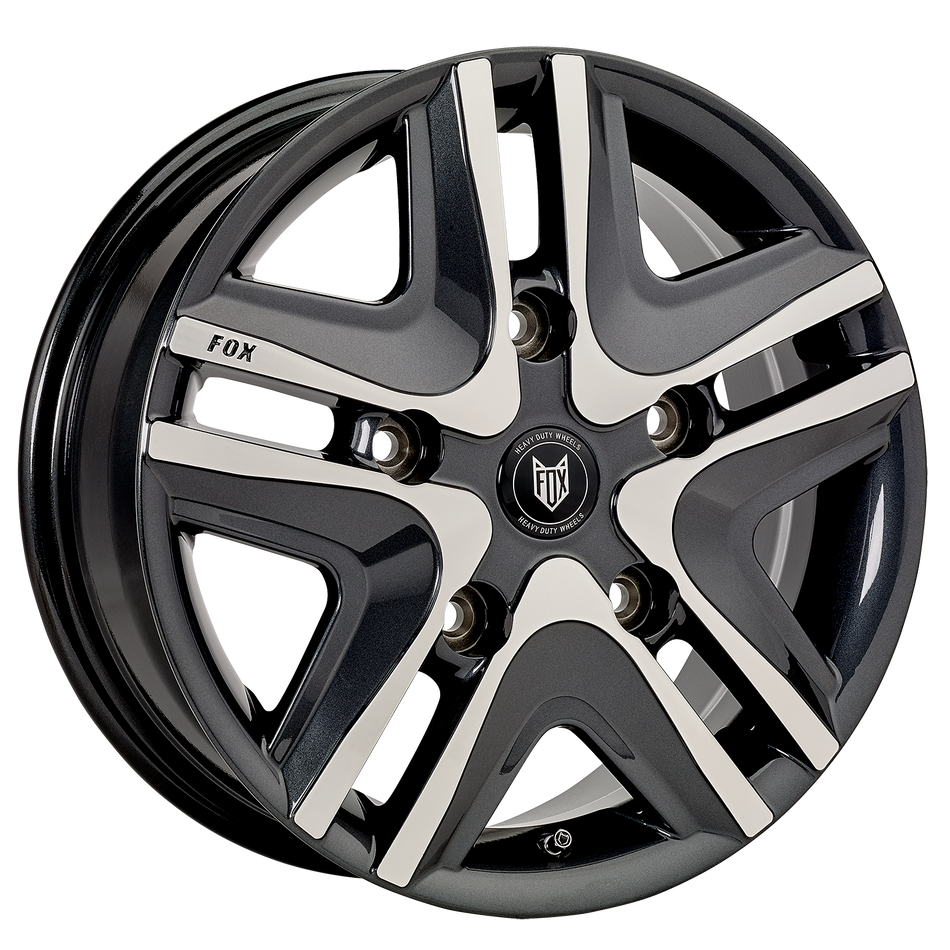 FOX OPUS 16x6.5 ET50 5x114.3 Zinc Polish Face