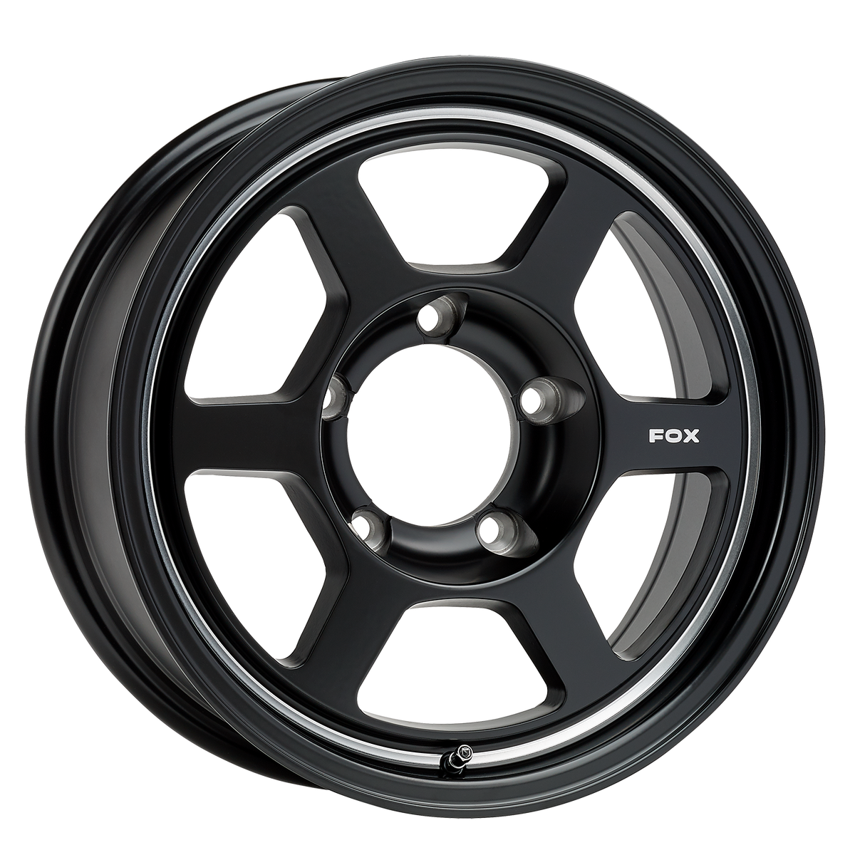FOX JIM 16x6.5 ET0 5x139.7 Satin Black W/Cnc Rim
