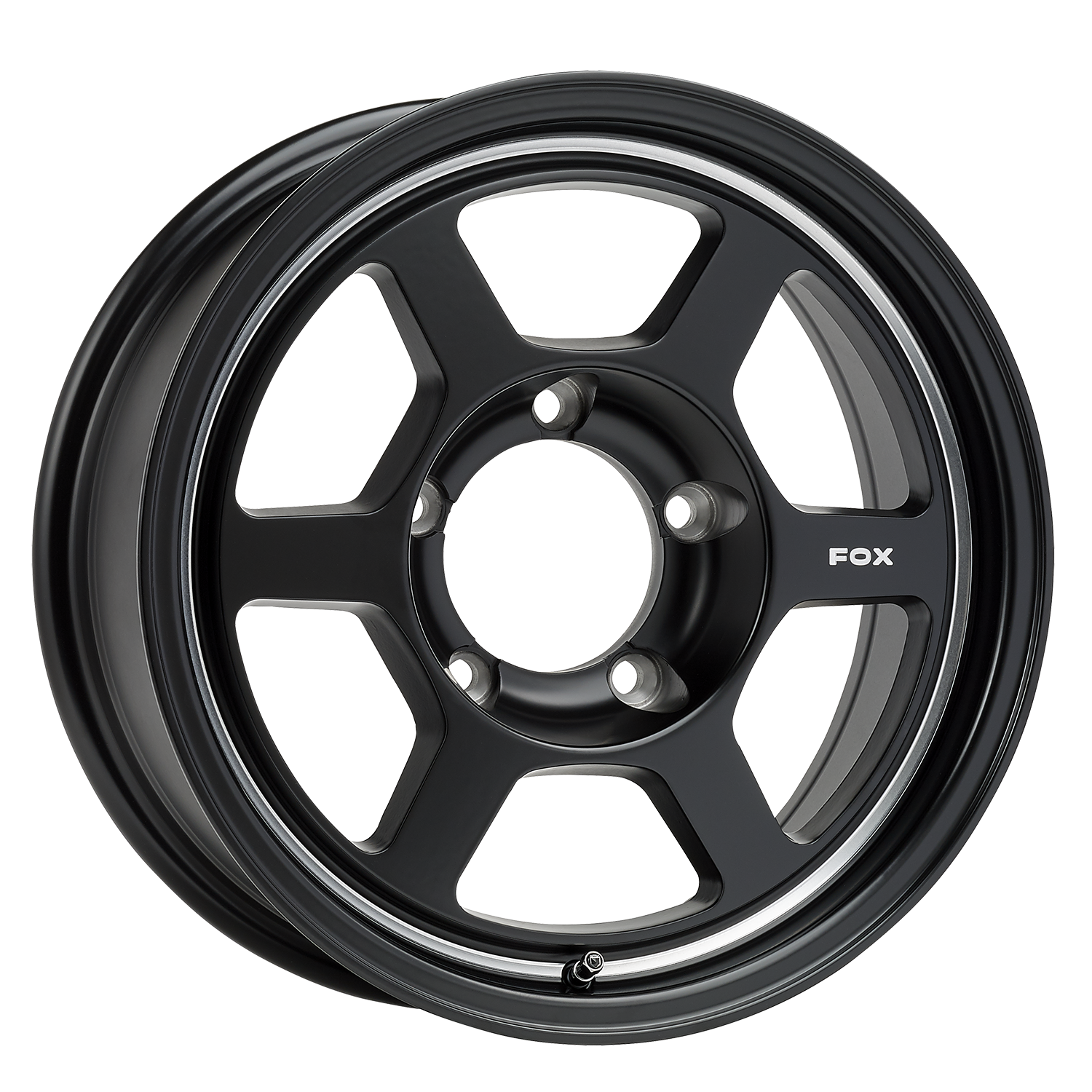FOX JIM 16x6.5 ET0 5x139.7 Satin Black W/Cnc Rim