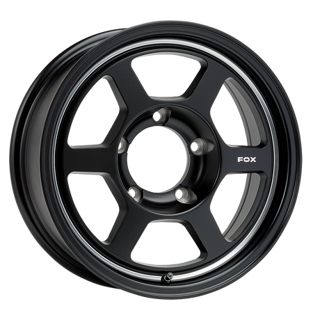 FOX JIM 16x6.5 ET0 5x139.7 Satin Black W/Cnc Rim