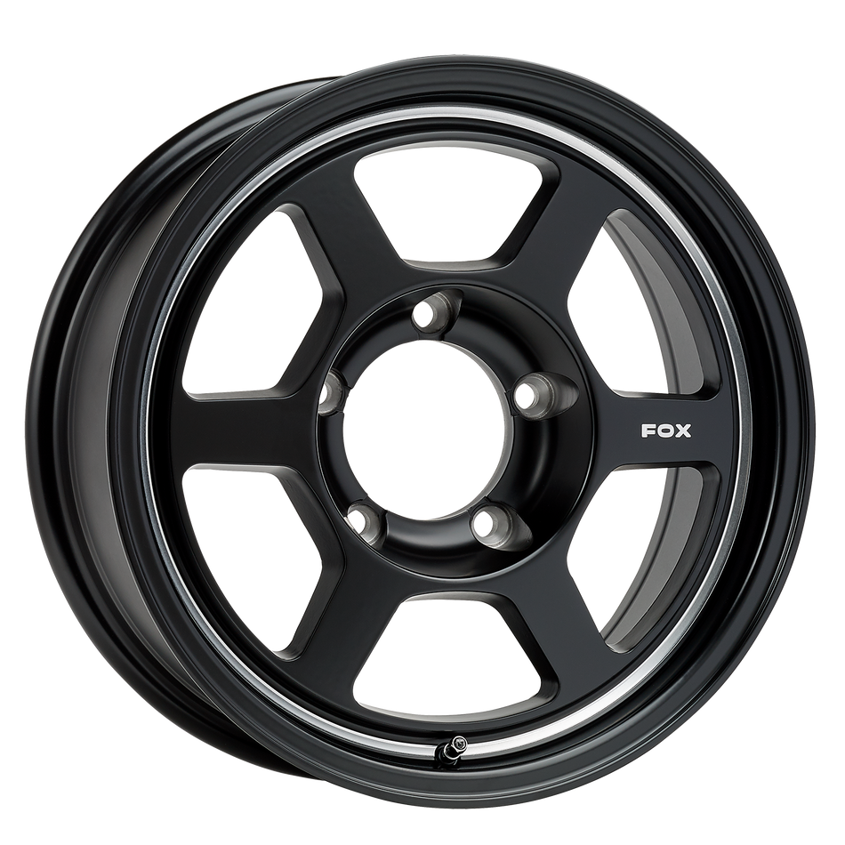 FOX JIM 16x6.5 ET0 5x139.7 Satin Black W/Cnc Rim